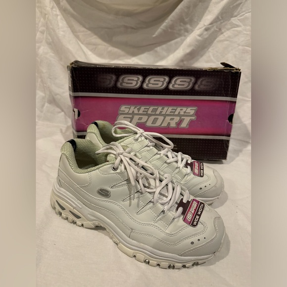 Skechers Shoes - Skechers White Sneakers Retro-Inspired Chunky Design
